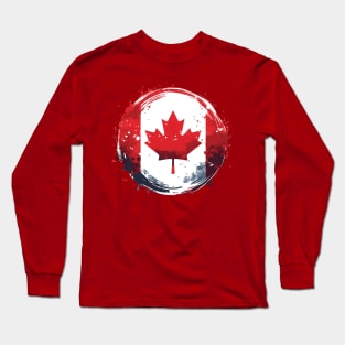 Happy Canada Day Canadian Flag Long Sleeve T-Shirt